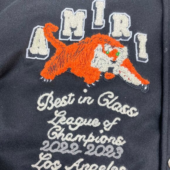 Amiri Cupid 💘 black and white baseball jacket - Picture 3 of 9